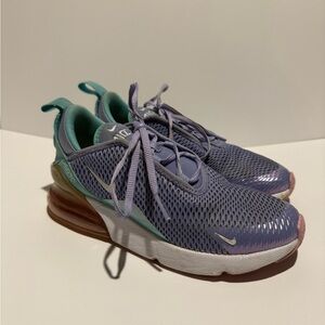 Nike Air Max 270 Lavender and Teal Sneakers